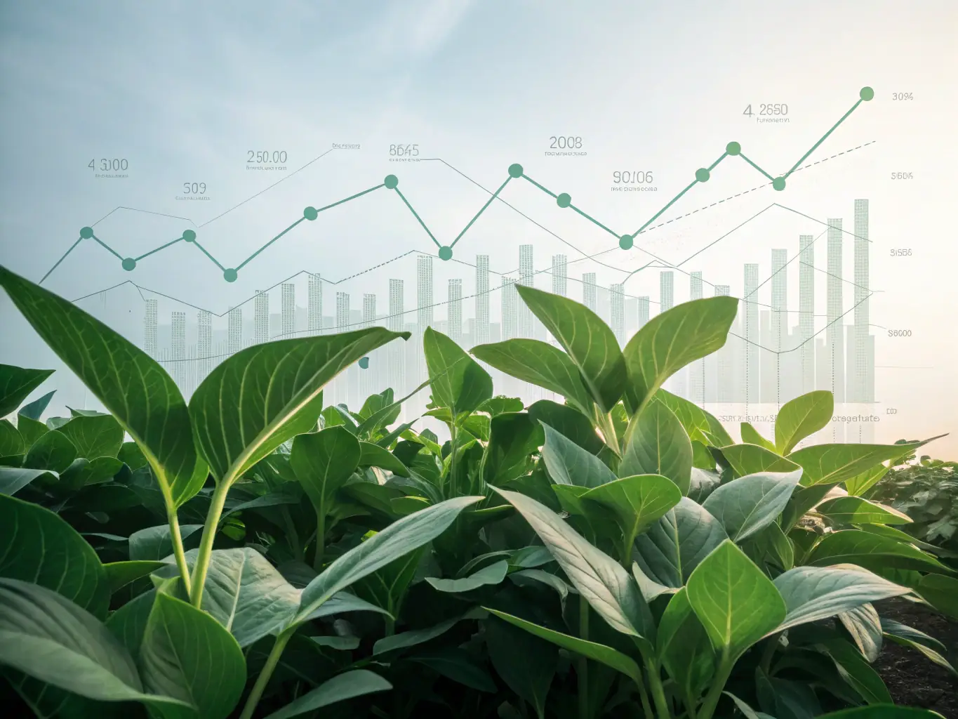 A visual representation of a growing business, such as a graph trending upwards or a flourishing plant, symbolizing business success and growth.